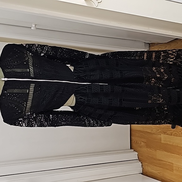 ASILIO, EXCELLENT black midi dress by SZ 6 - Picture 12 of 14